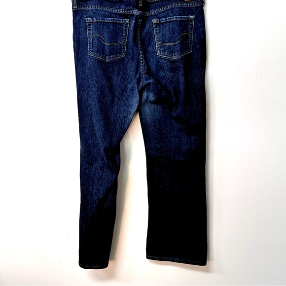 Levi Signature lady denim low rise bootcut jeans button zip fly dark wash - Picture 2 of 8